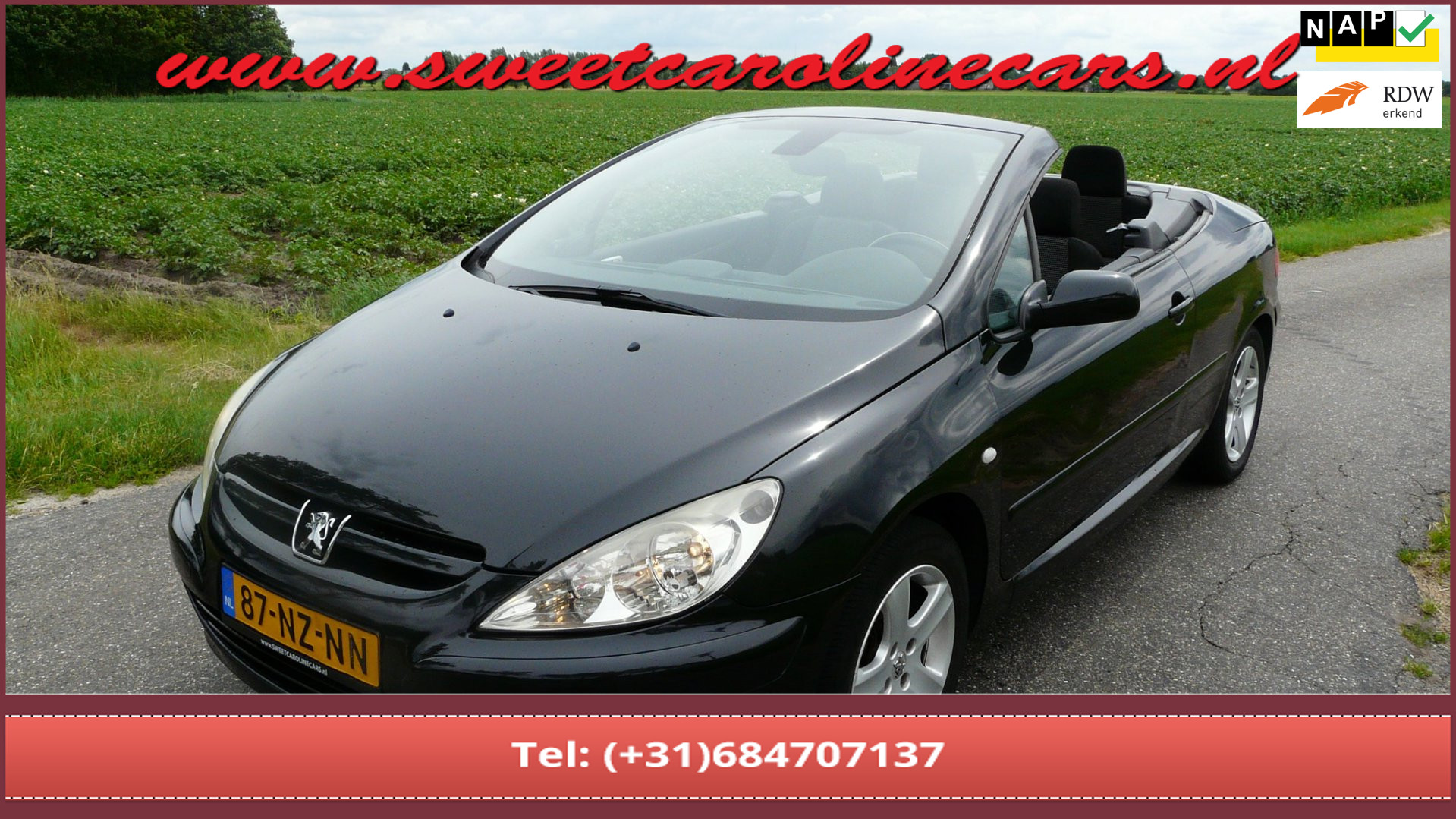 Peugeot 307 CC 2.0-16V,Airco,Elec.pakket,Lmv’s,grootbeeld Navi/achteruit rij camera!