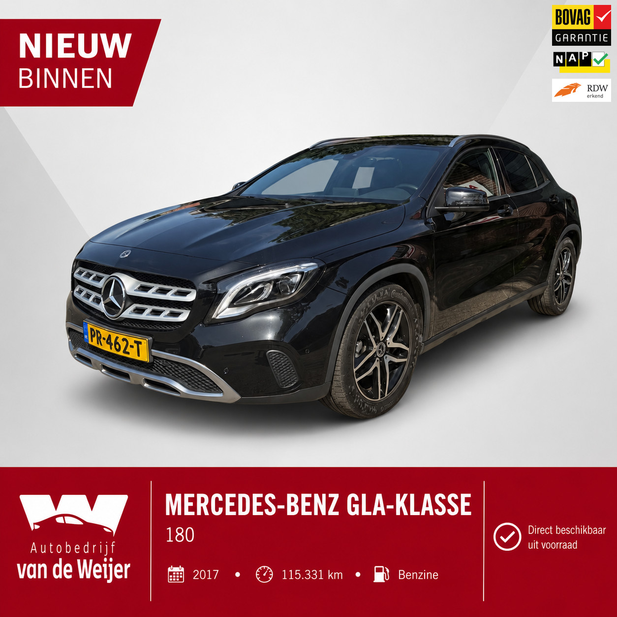 Mercedes-Benz GLA 180 Camera LED Leder Carplay Navi Elek. A-klep