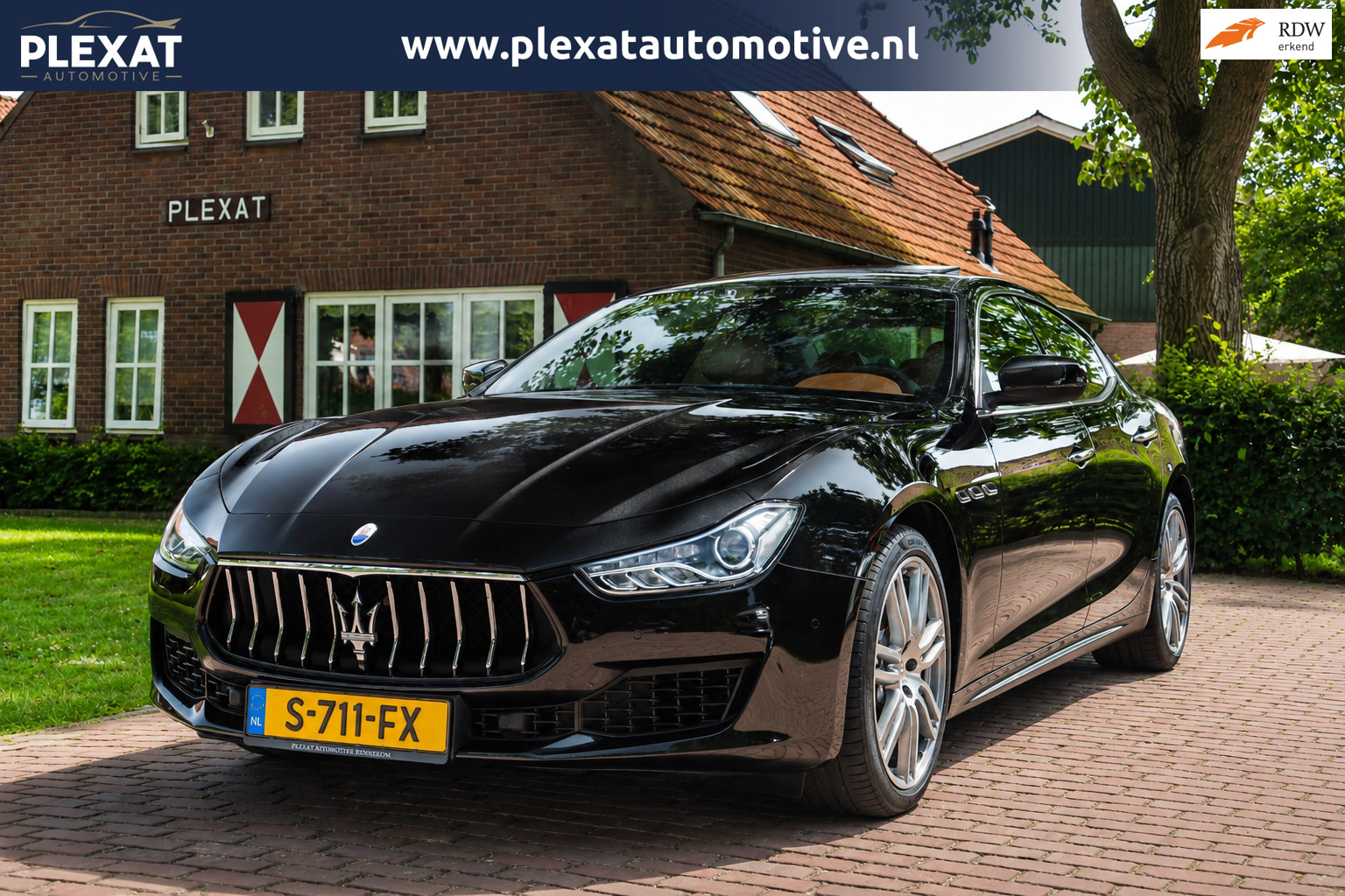 Maserati Ghibli 3.0 V6 GranLusso Aut. | Facelift | Schuif-Kanteldak | Historie | Led Koplampen | 20 Inch | Stoelverwarming |