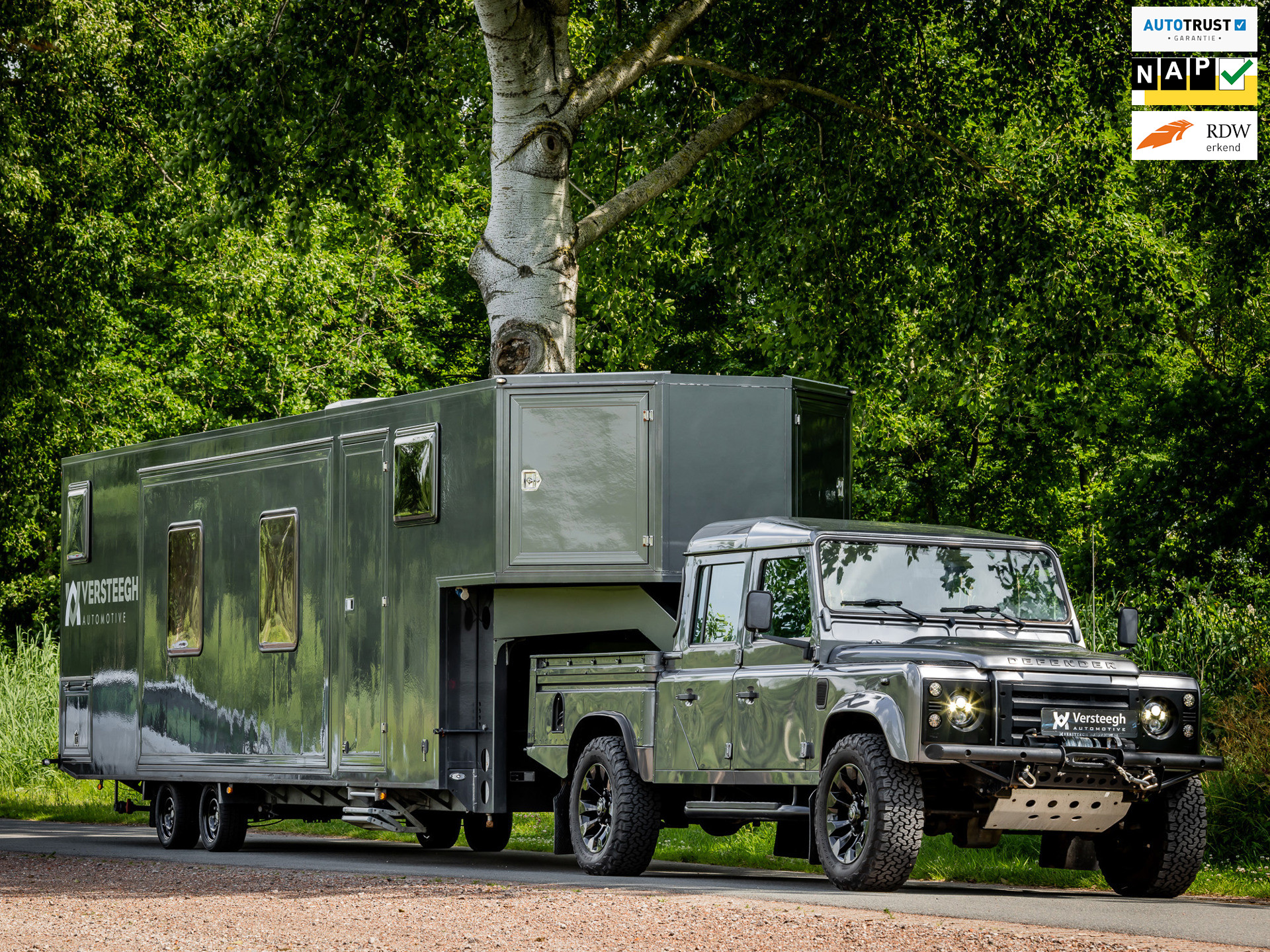 Land Rover Defender 2.2 D 130″ S Crew Cab x Bolle Trailer|Zonnepanelen|Camper