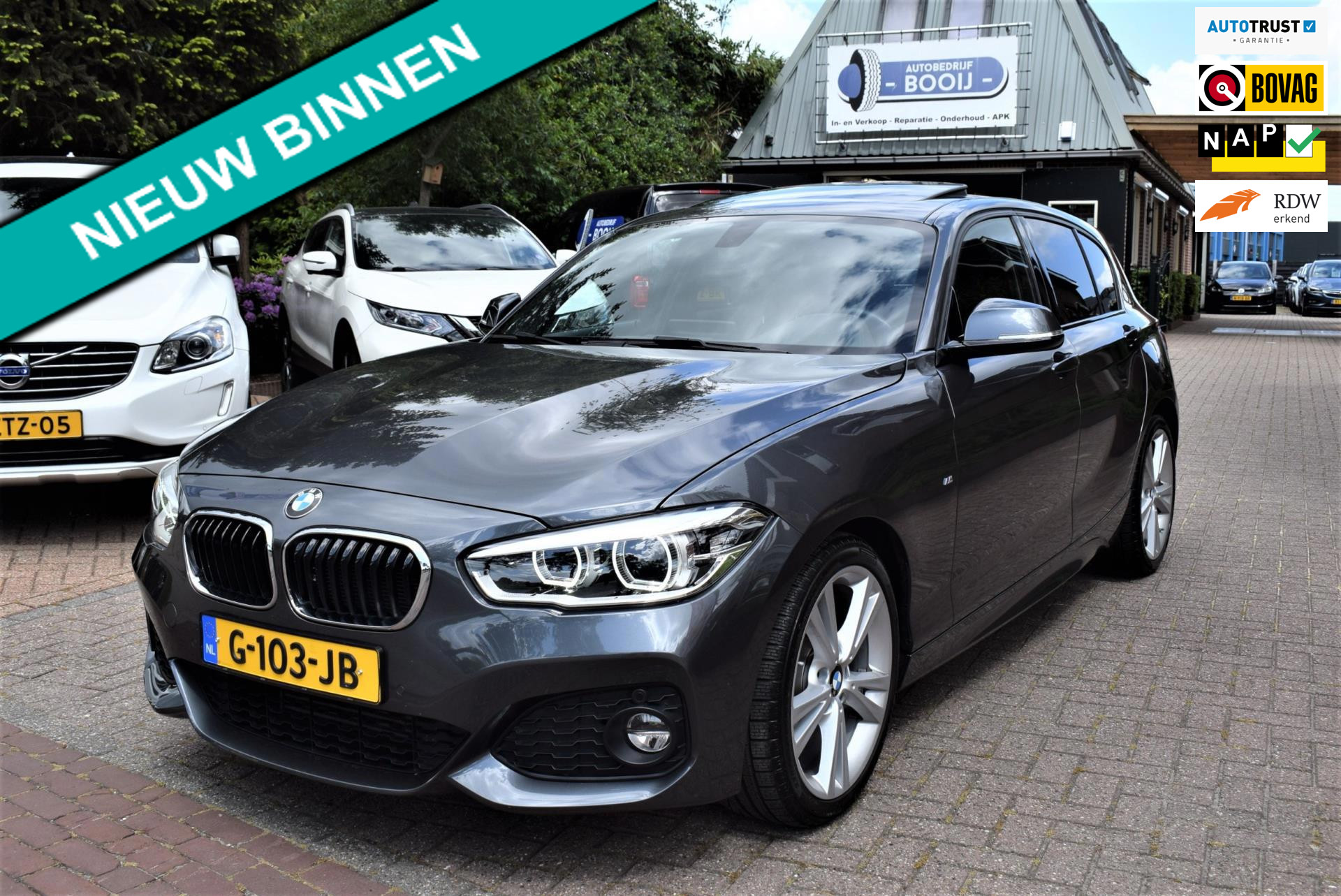 BMW 1-serie 118I M pakket! Edition/5DRS/AUTOM/DAK/CRUISE/NAVI/XENON/NL-AUTO/PDC V+A/AIRCO-ECC/LMW 18″/BLUETOOTH/STOEL VERW