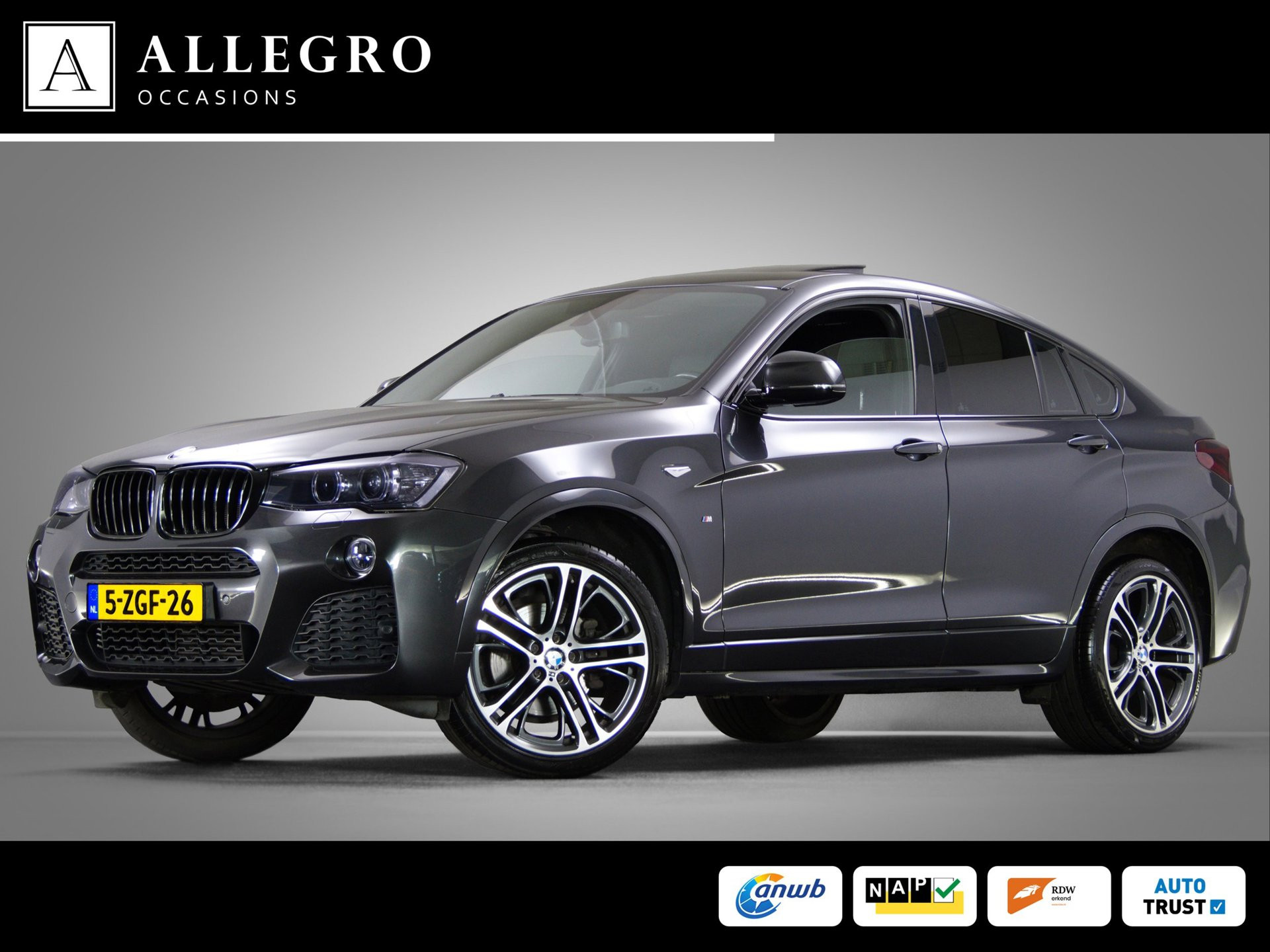 BMW X4 XDrive20i High Executive M-Sport (SCHUIF-/KANTELDAK, ACHTERUITRIJCAMERA, TREKHAAK, NAVIGATIE PROFESSIONAL, SPORTSTOELEN)