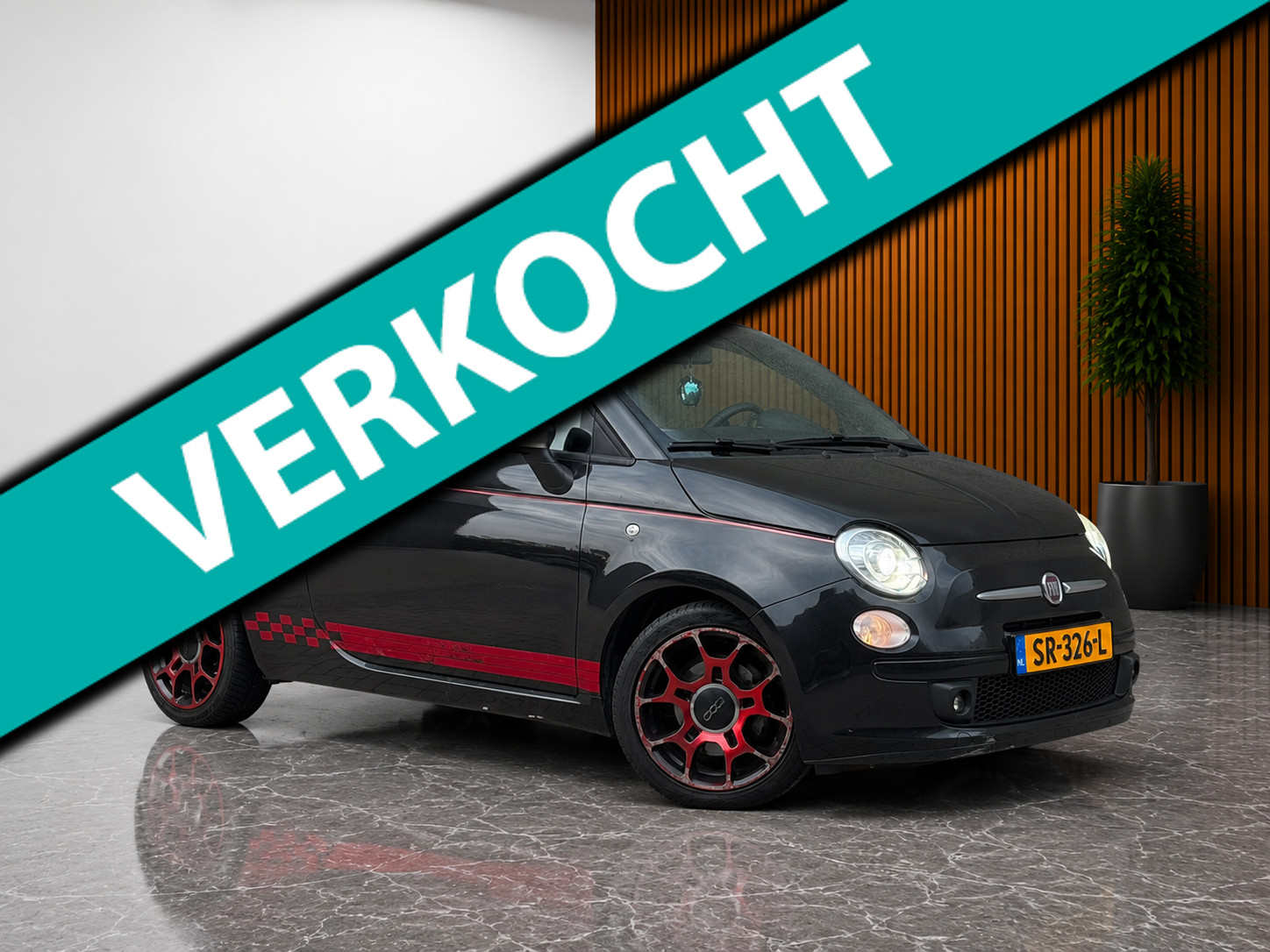 Fiat 500 0.9 TwinAir Sport UNIEK! (SCHUIF/KANTEL PANO, PARKEERSENSOREN, XENON, LEDER, SPEAKERS, ELEKT RAMEN, ZEER LEUKE AUTO!)