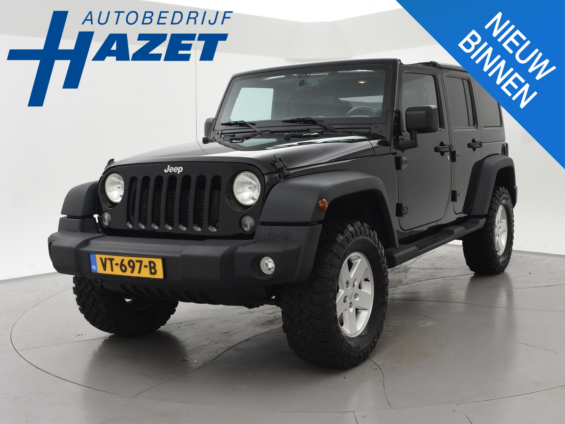 Jeep Wrangler 2.8 CRD 200 PK SPORT AUT. 4X4 GRIJS KENTEKEN