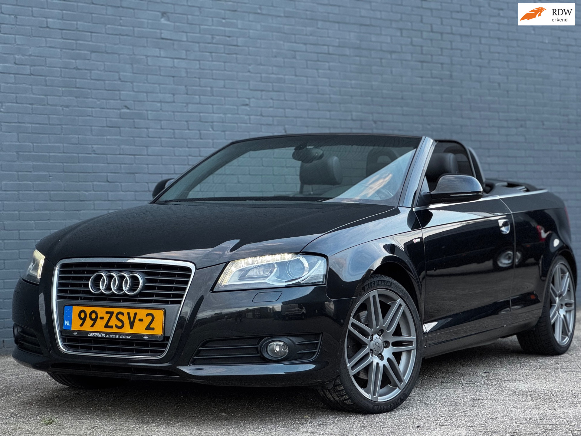Audi A3 Cabriolet 2.0 TFSI|200PK|3XS-LINE|AUT|XENON|LEDER|NAVI|PSENSOR|LEDER|STOELVERW|TREKHAAK|BOEKJES|2XSLEUTELS