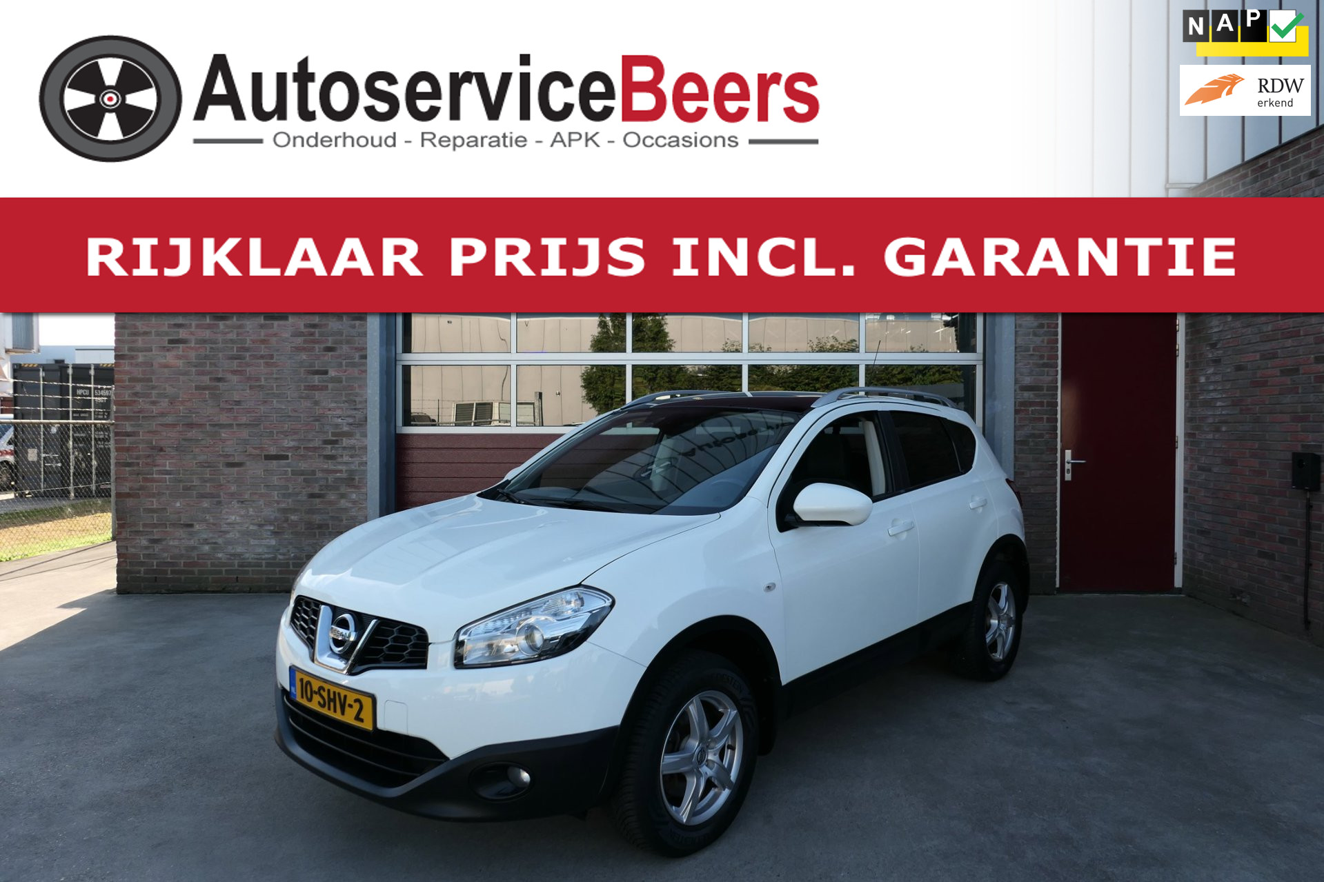 Nissan QASHQAI 1.6 Connect Edition, Camera, trekhaak, Panodak, Climate, Rijklaarprijs incl. garantie.
