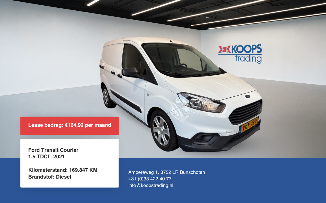 Ford Transit Courier Transit Courier 1.5 TDCI 75pk Ambiente APK 2027