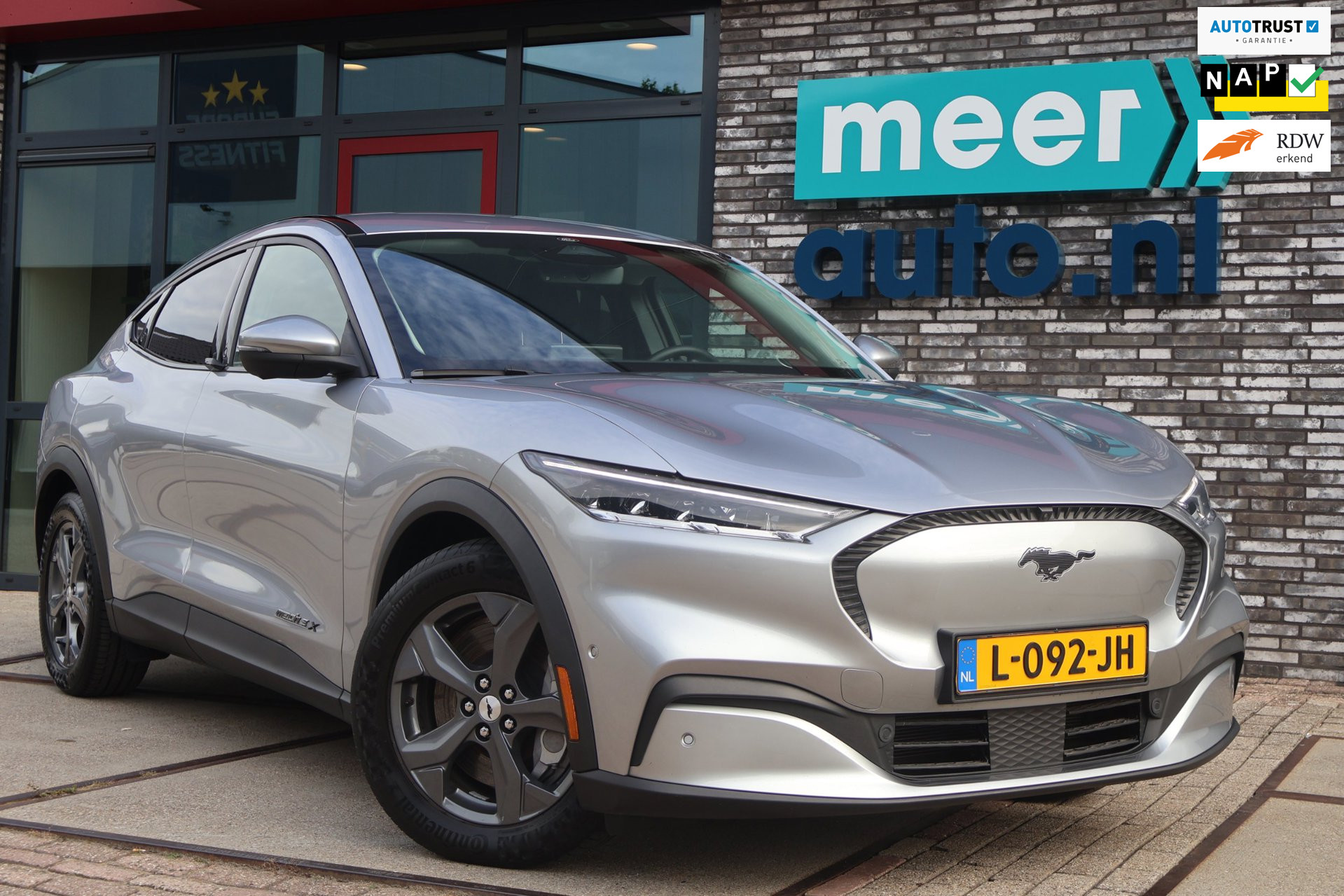 Ford Mustang Mach-E Extended RWD 98 kWh SOH 94.6% l B&O l TREKHAAK l 360 CAMERA l LEDER l ADAPT.CRUISE l ORG.NL l DEALER OND.