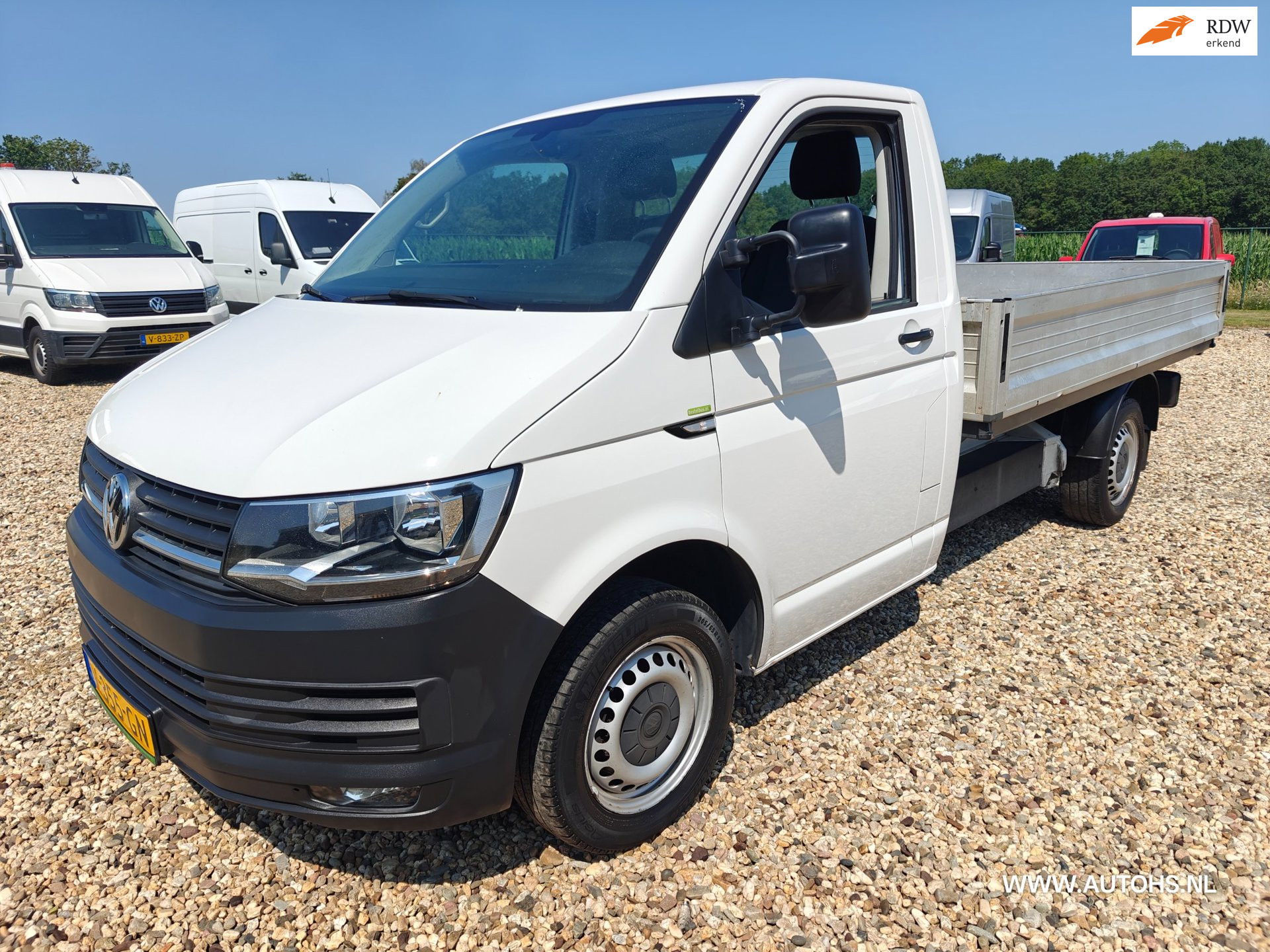 Volkswagen Transporter 2.0 TDI Pick up , EURO 6 , 150 PK , Airco , trekhaak, lengte bak 2.93 m.