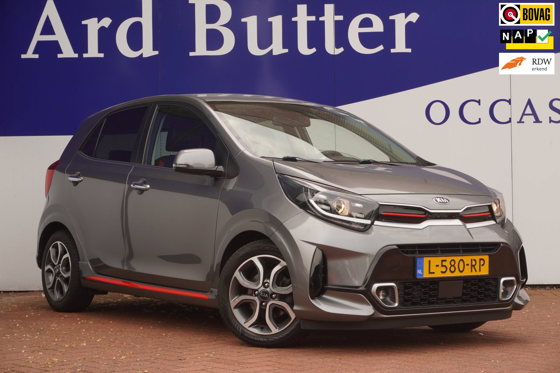 Kia Picanto 1.0 DPi GT-Line +Volleder+Full-Navigatie+ecc+cruise+camera+Parkeer-Hulp+afn-trekhaak = ORIG/NL!!