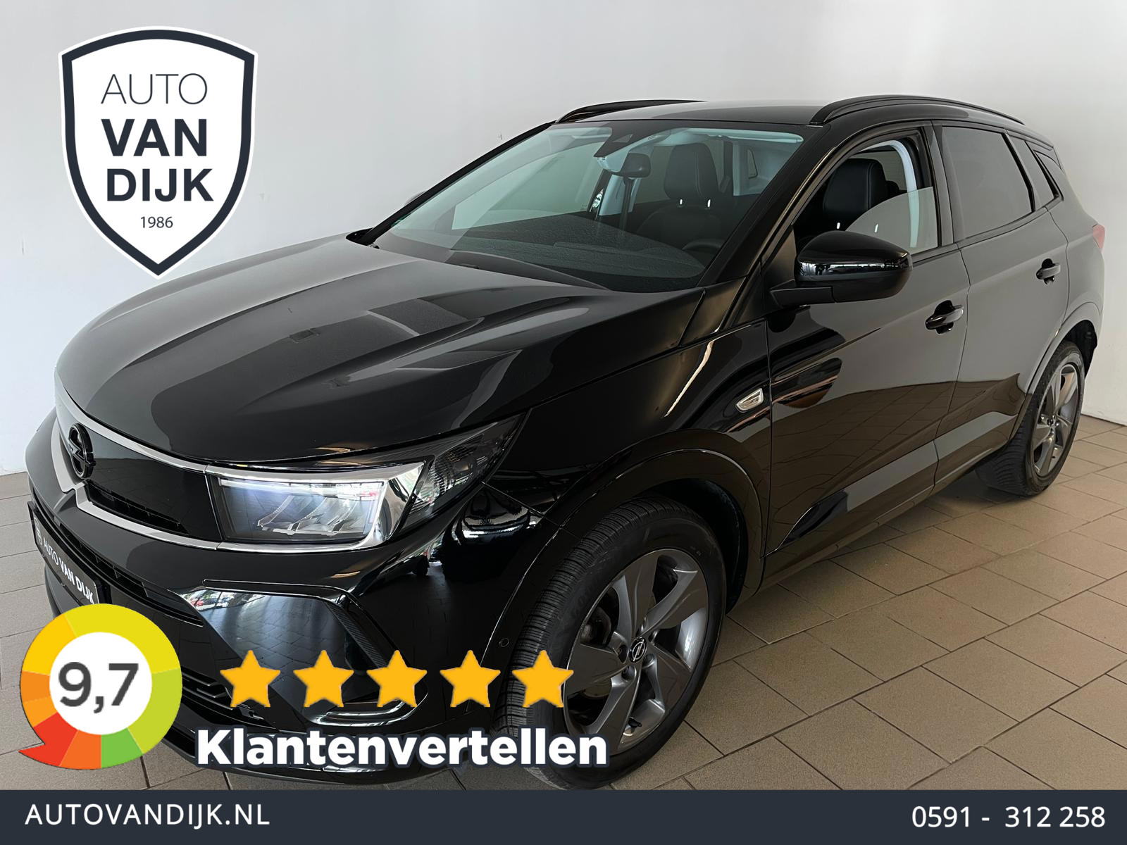 Opel Grandland 1.2 Turbo Edition AUTOMAAT AIRCO NAVI CRUISE BLUETOOTH STOELVERW STUURVERW VELGEN NIEUWSTAAT