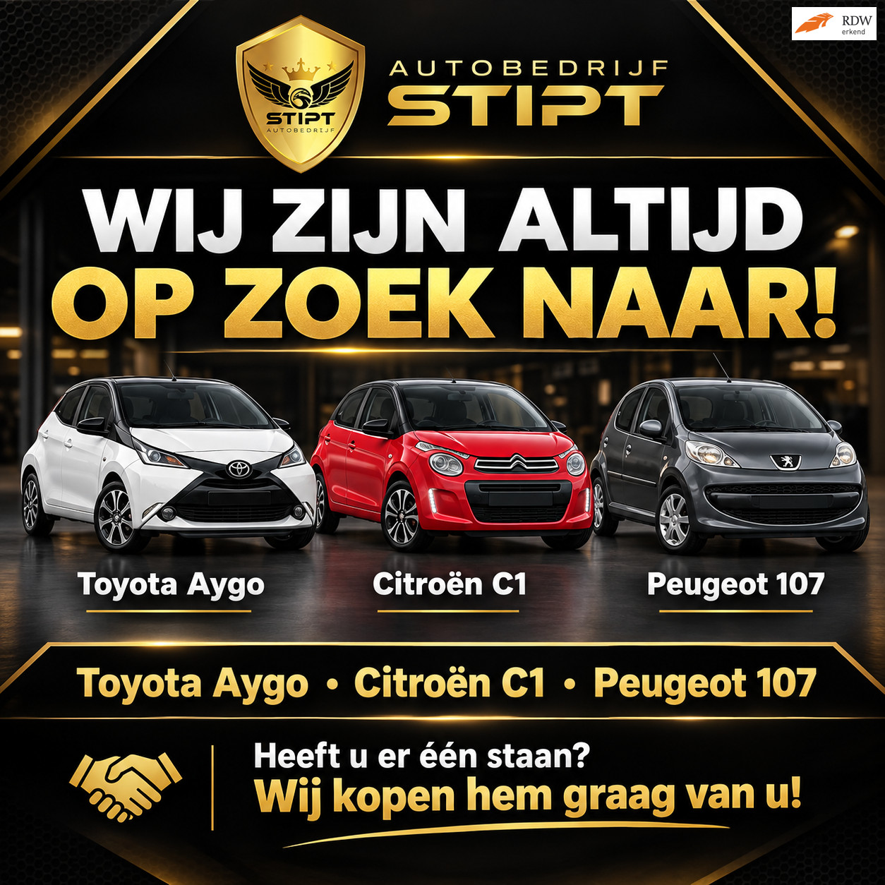 Peugeot 107 WIJ KOPEN UW AUTO C1-107-AYGO