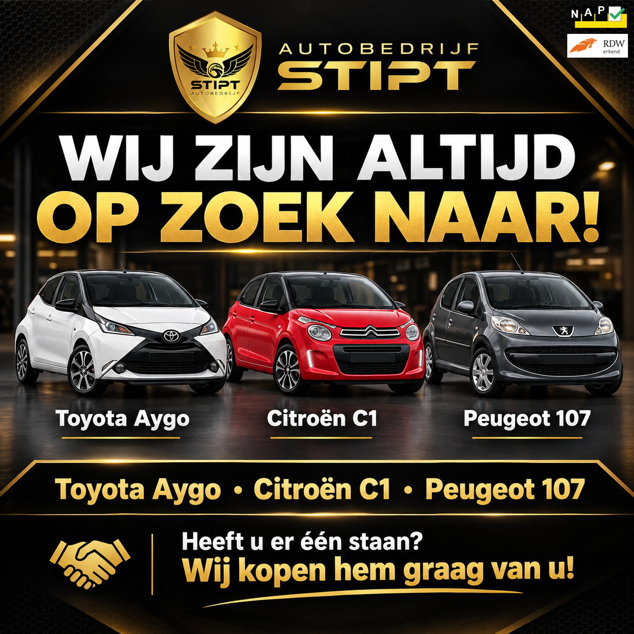 Toyota Aygo WIJ KOPEN UW AUTO C1-107-AYGO