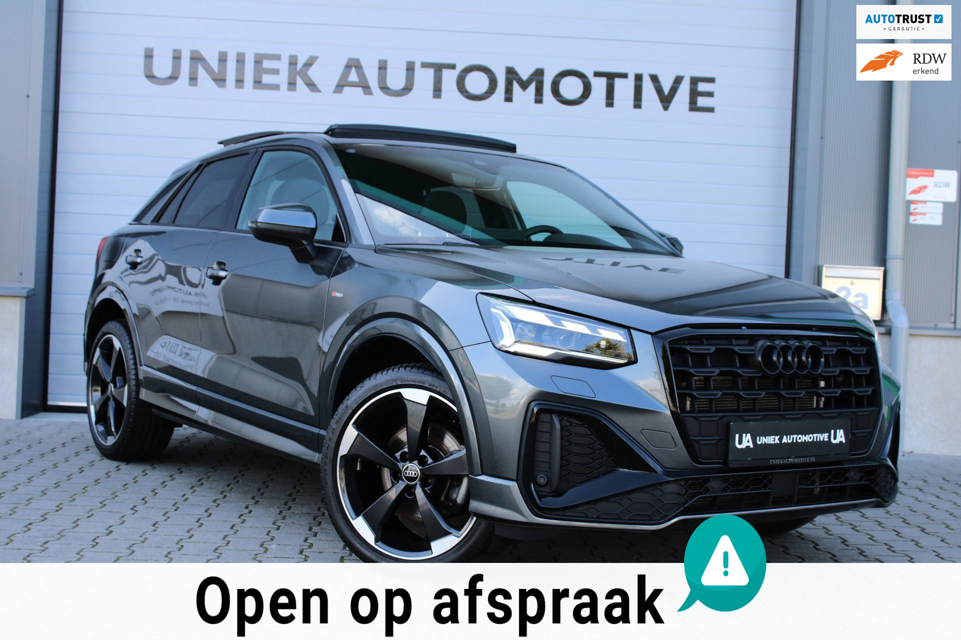 Audi Q2 35 TFSI S EDITION | S-TRONIC | S-LINE | PANO | LED- MATRIX | 19″ AUDI ROTOR | VIRTUAL | ROOD RUIT MOTIEF LEDER | DODEHOEK