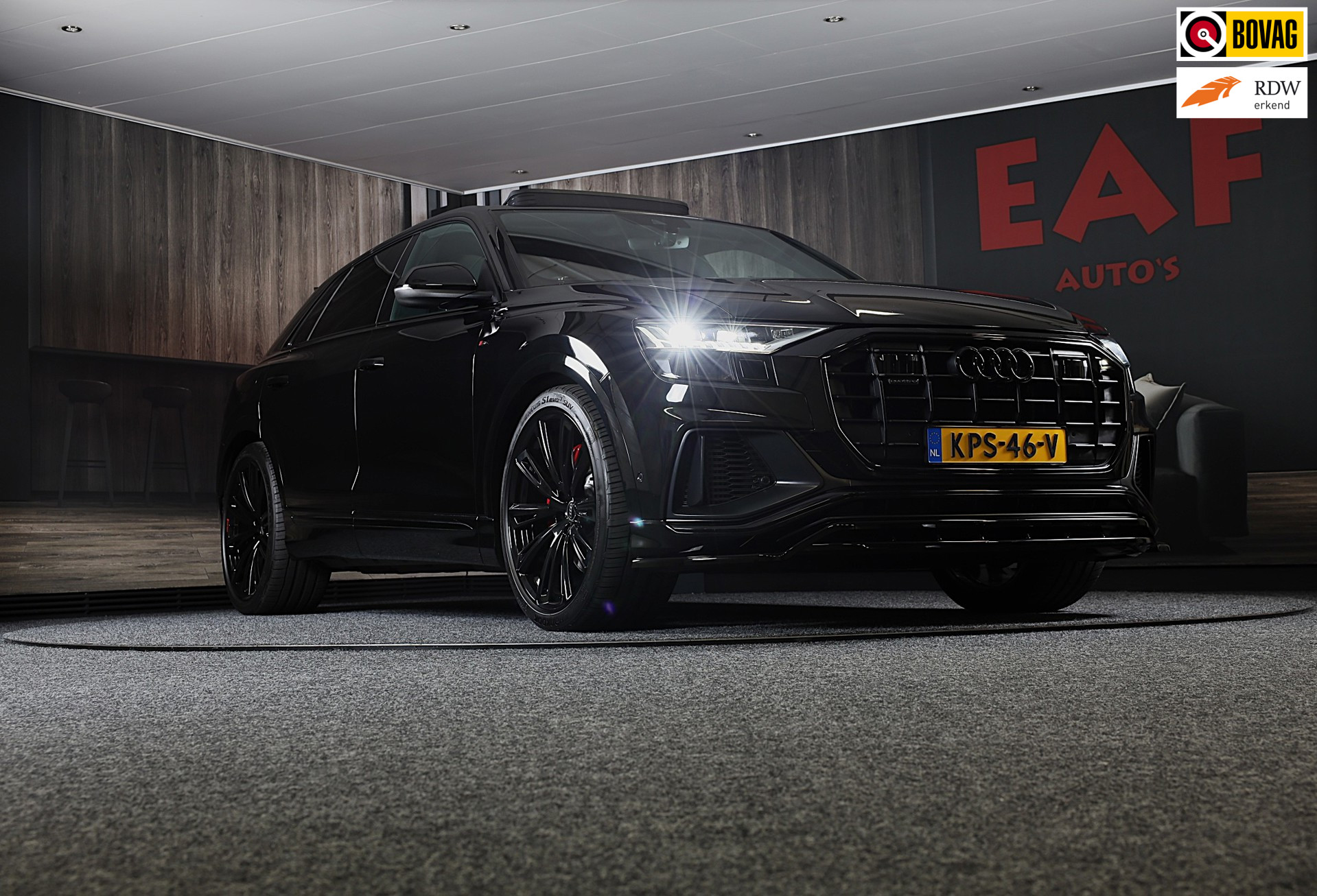 Audi Q8 60 TFSI e Quattro RSQ8 Look / Luchtvering / Acc / Lane Assist / Head Up / Camera / B & O / Memory / Open Pano / Matrix